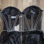 Retrofête Retrofete Ludlow Dress in Black Large NWT Crystals Corset Strapless Mini Photo 7