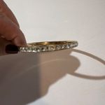 Set of 5 Stackable Bangles Gold Tone Rhinestone Pearl Embellished Photo 5