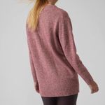 Athleta sz S Wine Red Vital V-Neck Tunic Sweater Cashmere Wool Lounge Oversized Photo 11