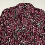 Jessica London New  Paisley Print Button Down Shirt Black Pink Size 12W Photo 6