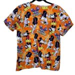 Disney Halloween Scrub Top Bride Of Frankenstein Mickey Minnie Orange Size M Med Photo 1