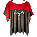 Fanatics  Los Angeles Angels Women's Colorblock T-Shirt Red/Black Size 2X Photo 0
