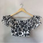 DO+BE NWT Blouse Crop Off The Shoulder Top Resort Wear Ruffle Small Photo 3