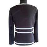 G Knitwear Black and White Contrast Trim Cardigan Blazer – Size Small Photo 1