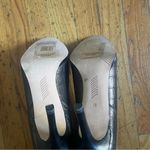 Paige Leather Gunmetal Crocodile Print Pull On Heel Booties Size 10 Photo 6