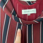 Sugar + Lips women’s maroon navy cowl neck sleeveless‎ lined layered blouse tank Red Photo 3