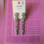 ALDO  occasion earrings ZIRCONE CUBIQUE crystal tassel silver tone drops Photo 4