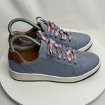 Aetrex  Shoes Womens 7 Renee Arch Support Sneakers Blue Canvas Lace Up Low Top Photo 1
