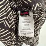 Volcom size small vinyl club tank crossover back tank top brown cream print Photo 3