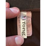 Ytongs Peplum Top Womens One Size Brown Lace Long Sleeve Mesh Sheer Boho Shirt Photo 4