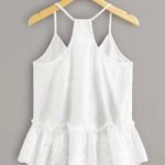 SheIn Ruffle Hem Eyelet Embroidery Cami Top Photo 2