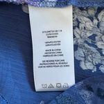 Kut From The Kloth Sheer Blue Floral Print Button Down Roll Tab Sleeve Blouse Photo 7