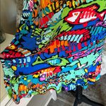 Jams World , colorful, sleeveless V-neck, fish party, vacation, tropical dress L Photo 2