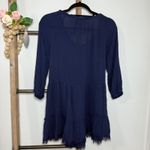 Aerie  Blue Long Sleeve Peasant Mini Dress Size X Small Photo 5