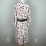 Diane Von Furstenberg  Wrap Dress Women XL Multicolor Leaf 3/4 Wide Sleeve Office Photo 4