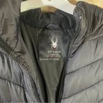 Spyder thermal water-resistant hooded longline black puffer jacket women Size XL Photo 2