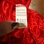 Red charmeuse & lace sleep cami short set L XL Photo 3