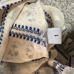 Sandro Striped Guipure Lace Trim Short Top Blouse Size 4 Small EUC Photo 9