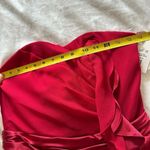 David's Bridal long strapless dress with front ruffle cascade size 4 Photo 6