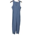 Athleta Brooklyn Jumpsuit Women’s Size 2 Blue Sleeveless Stretch Ankle Length Photo 2