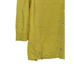 Ann Taylor  Women's Sweater Crew Neck Full Back‎ Button 3/4 Sleeve Yellow Medium Photo 9