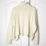 Chloé Pointelle Wool Alpaca Silk Turtleneck Sweater Iconic Milk Cream Size Small Photo 5
