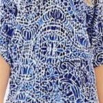 Lilly Pulitzer Bryce Romper Taverna Tile Print Bright Navy Blue Size Small Photo 0