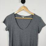 James Perse Women’s Classic Scoop Neck Slub Tee in Grey Size L (3) Photo 3