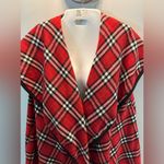 Mud Pie  Red /Black shrug vest Size One Size OS perfect for Fall and Christmas Photo 2