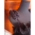 Free People  Black Ruffle Top Bodysuit sz S Photo 2