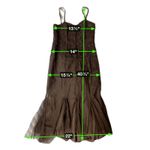 ANDREAMARAMON Evening Gown Beaded Straps Black Sheer Fishtail Photo 1