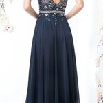 Navy Prom Dress Blue Size 4 Photo 1