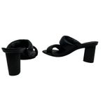 Vionic ‎ Emaline Slide Heeled Sandals Double Strap Leather Black Size US 9 Photo 10