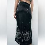 ZARA NWT  LIMITED EDITION SATIN EFFECT JEWEL TRIM SKIRT SIZE S Photo 1