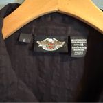 Harley Davidson Women’s Long Sleeve Button Down Riding Shirt Black Size L Photo 4