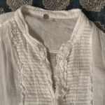 Free People  FP One Voile Miles Tuxedo White Top M Photo 2