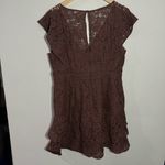 City Chic NWT CITY‎ CHIC Sienna Lace Dress In Mocha Brown Size XS/14 Photo 3
