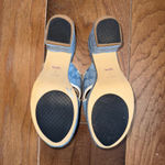 Coach Sloan Signature Espadrille Block Heel Sandals Blue Chambray Size 6 Photo 5