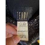 Vintage Teddi‎ 2 Piece Sleeveless Mini Bodycon Dress and Matching Top Size 10 Black Photo 3