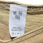 We The Free Free People Coraline Cold Shoulder Tee Shirt in Gold Oversized XS Photo 6