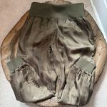 Cinq a Sept NEW Giles satin olive green cargo pant joggers women's size XL Photo 2