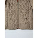 Valerie Bertinelli Quilted Jacket Beige Orange Plaid Lining Pockets Women's S Tan Photo 7