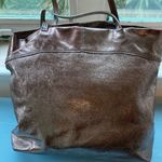 Coach  Metallic Leather Embossed Tote Photo 9