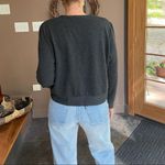 Be Happy Rainbow Flag Cropped Pullover Grey Large Gray Photo 1