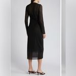 & Other Stories & Other Stories Long Sleeve Crinkle Mesh Midi Dress - Small - NWT Photo 2