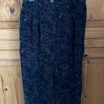 Talbots Black with Colorful Design Corduroy (Soft Cotton) Pants Size 10 Photo 0