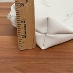 Swavorski SWAROVSKI White Faux Saffiano Leather Make-up Cosmetic Pouch Photo 6