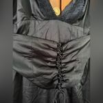 Elegant Black Lace Trim Slip Dress Size L Photo 1