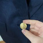 J.Crew  Alfie Italian Mario Bellucci linen blend fabric club blazer navy size 0 Photo 10