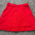 American Apparel  Button Down red Jean mini Skirt Photo 3